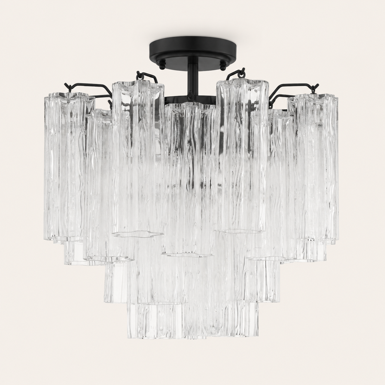 Addis Murano Glass Semi-Flush Ceiling Mount 17''W