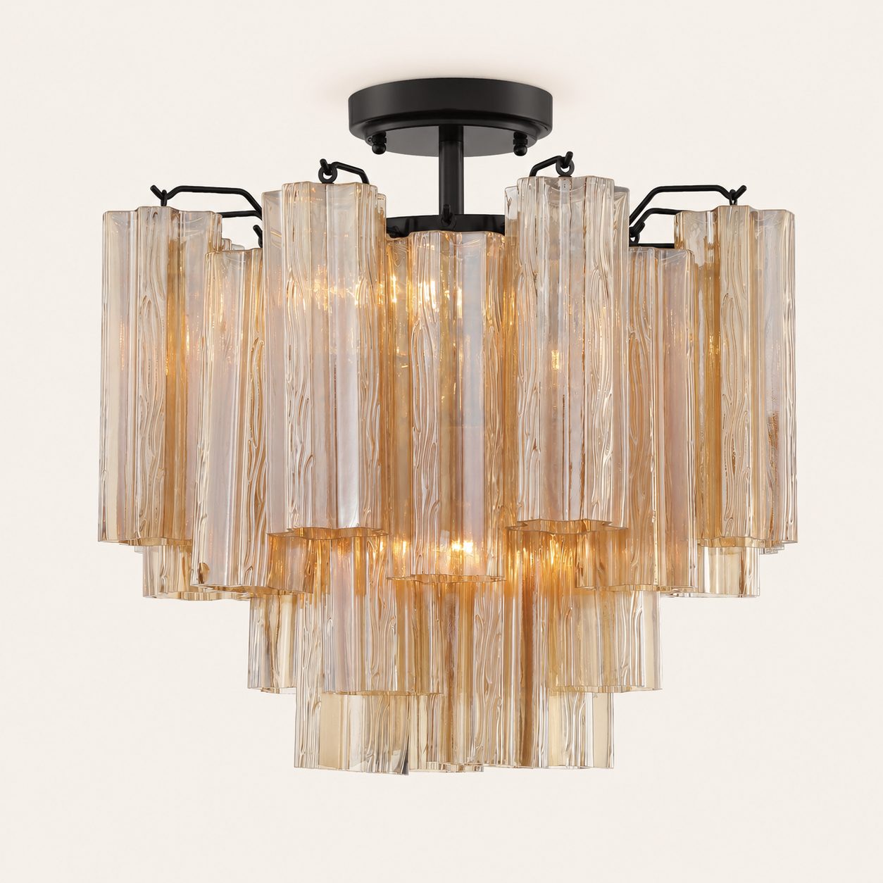 Addis Murano Glass Semi-Flush Ceiling Mount 17''W