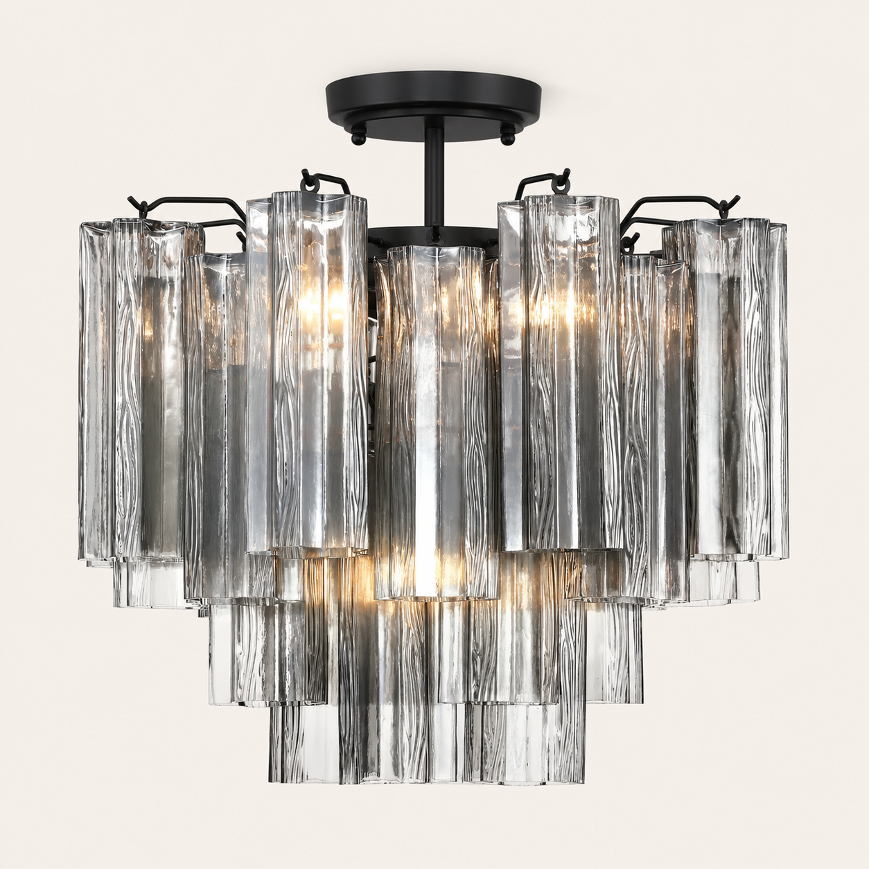 Addis Murano Glass Semi-Flush Ceiling Mount 17''W