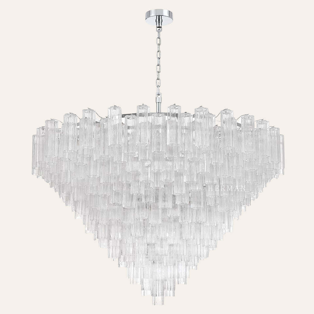 Addis Murano Glass 40 Light Chandelier 62" W