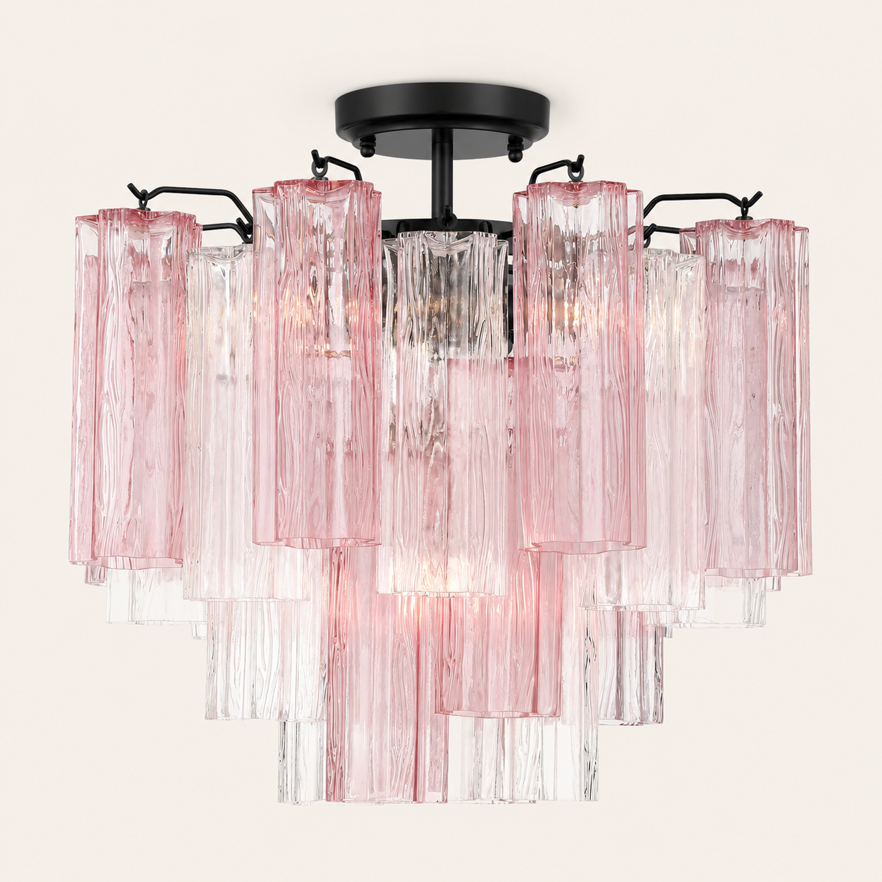 Addis Murano Glass Semi-Flush Ceiling Mount 17''W