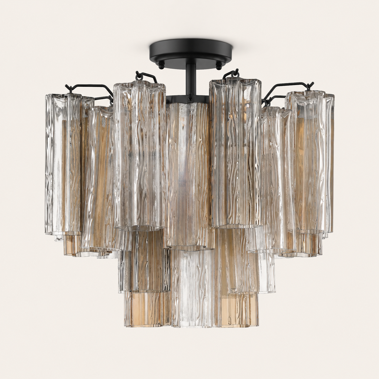 Addis Murano Glass Semi-Flush Ceiling Mount 17''W