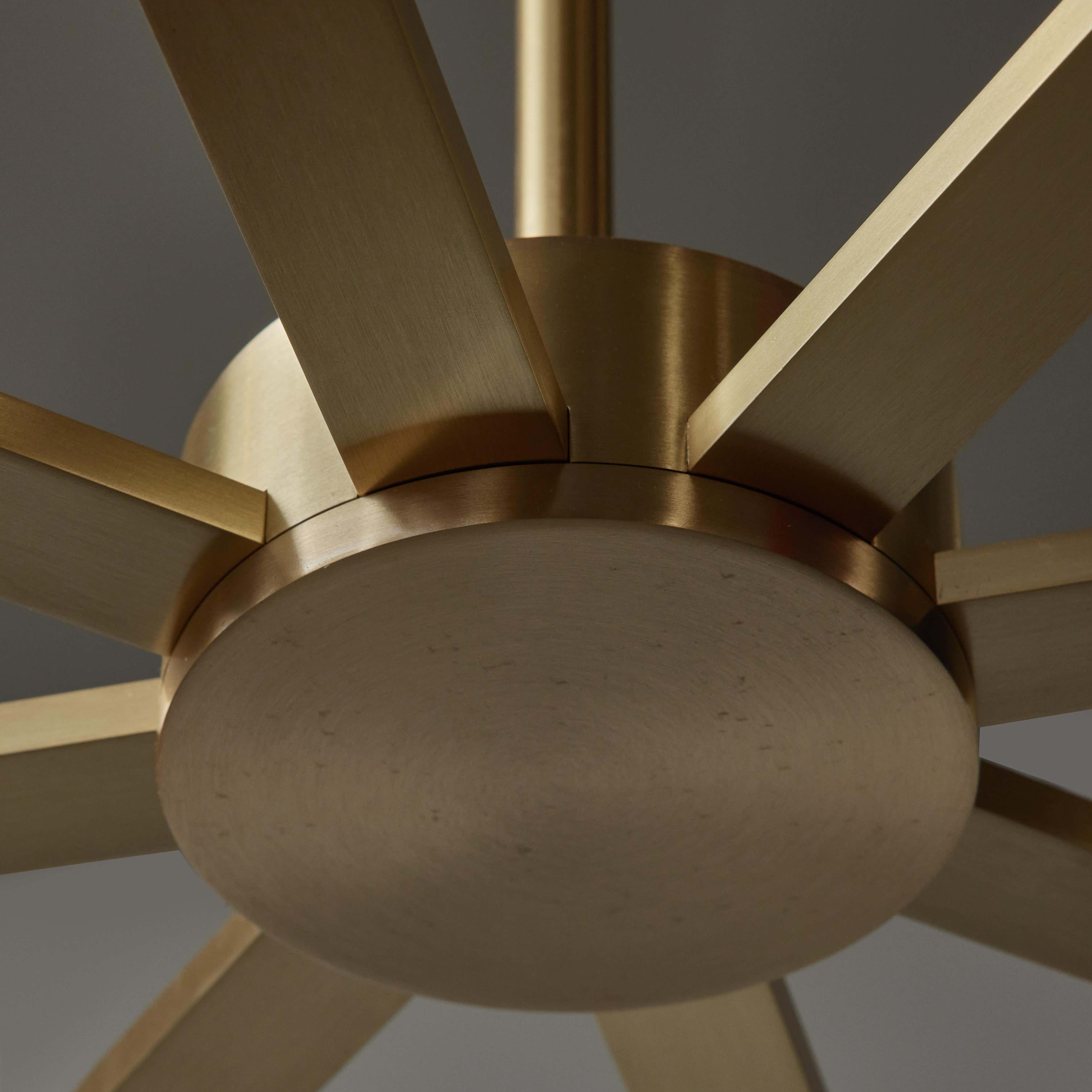 Brass and Alabaster Shield Chandelier