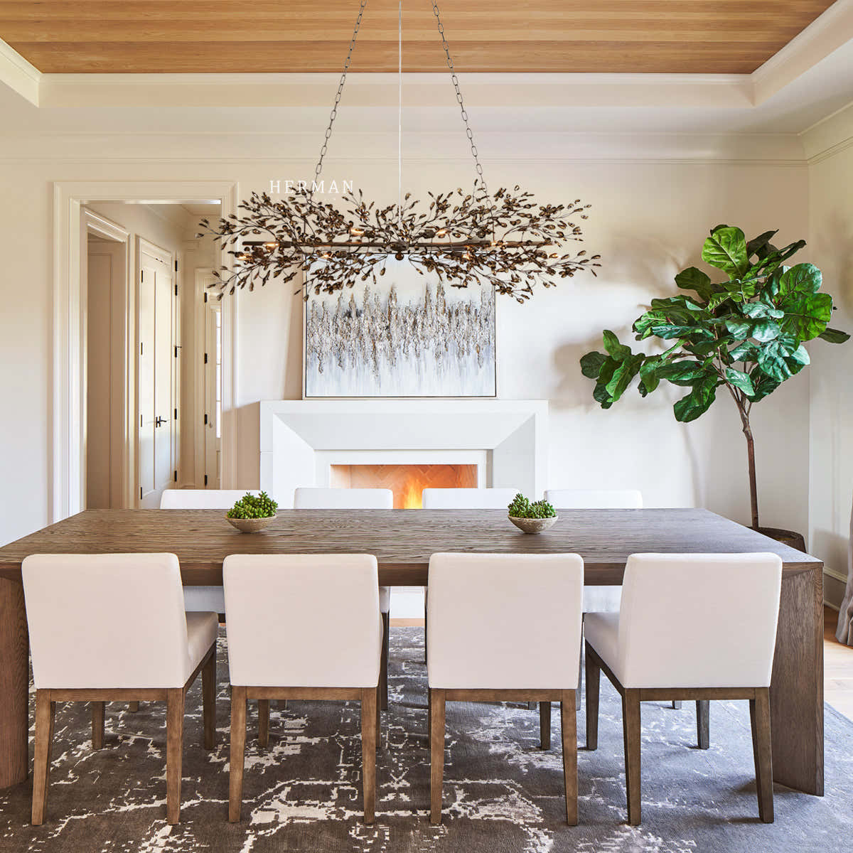 Fiore Colored Linear Chandelier 43" 51" 68"
