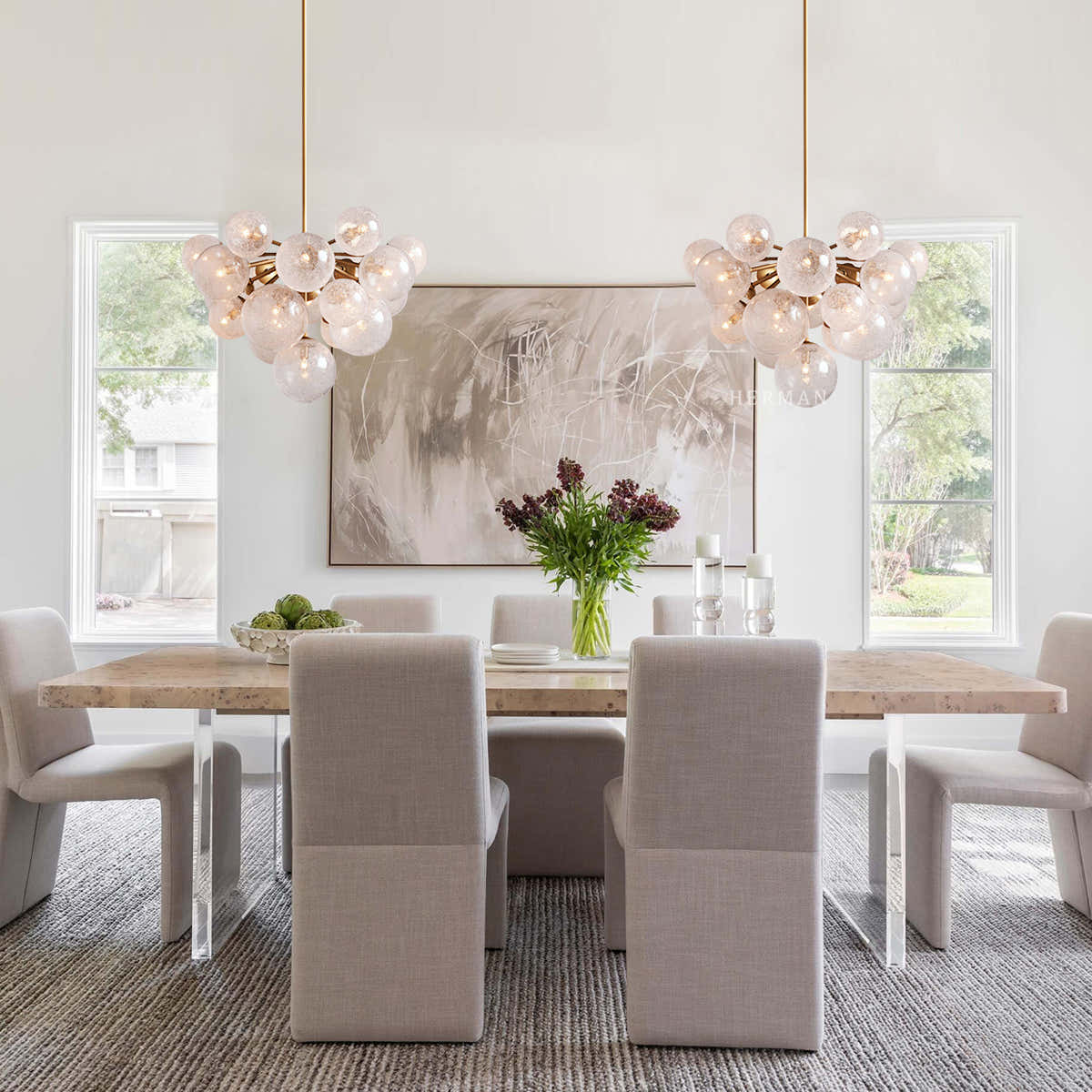 Bubble Mandoza Chandelier 27'' 35''