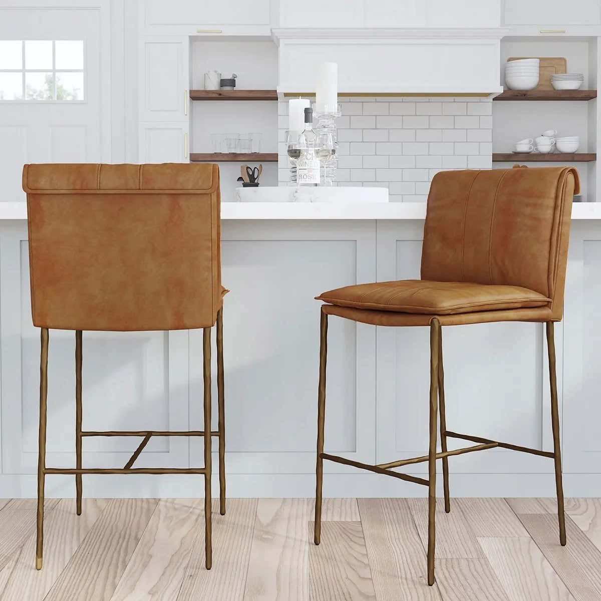 Eugina Leather Stool
