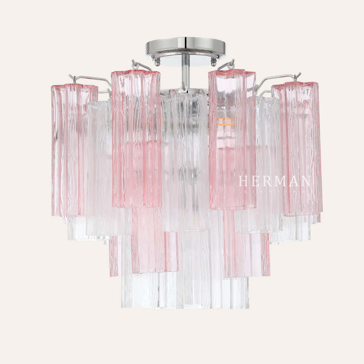 Addis Murano Glass Semi-Flush Ceiling Mount 17''W