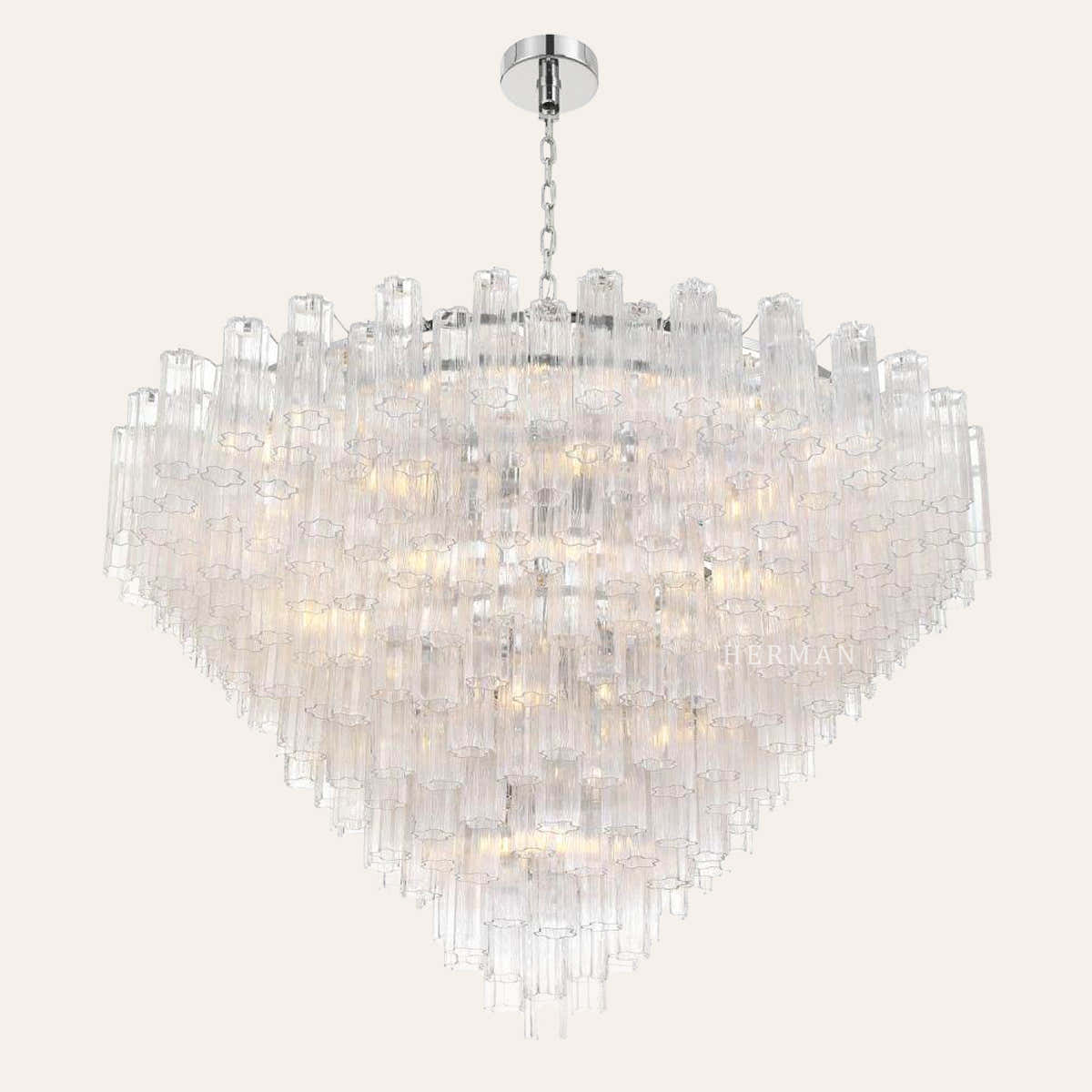 Addis Murano Glass 40 Light Chandelier 62" W