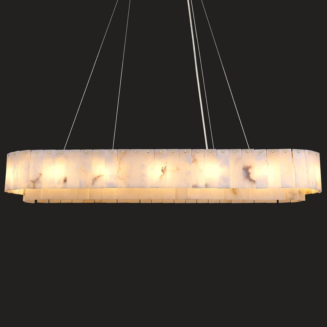 2-Tiers Oval Modern Dining Room Chandelier