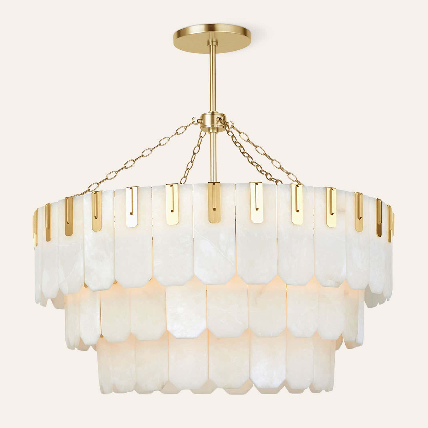 Nadia Alabaster Chandelier 30" 41"