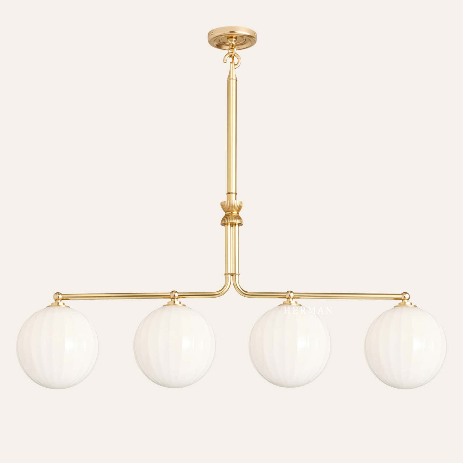 Enzo 42" Glass Linear Chandelier