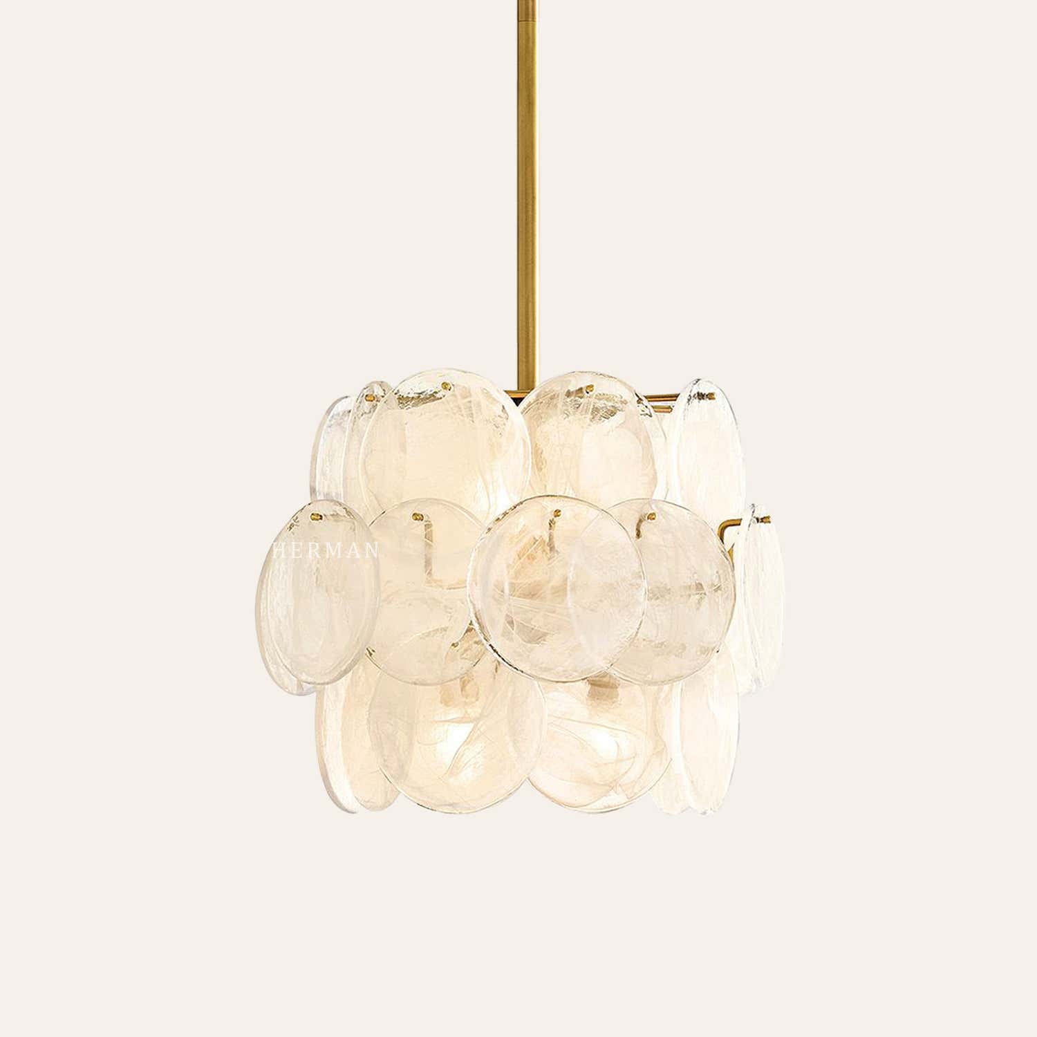 Riviera Glass Disc Pendant 16"
