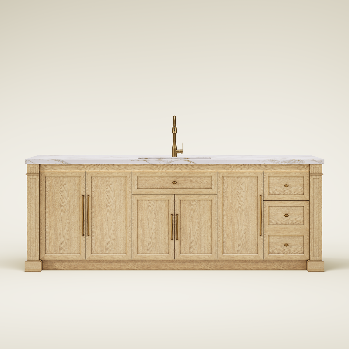 Custom Stone Kitchen Island