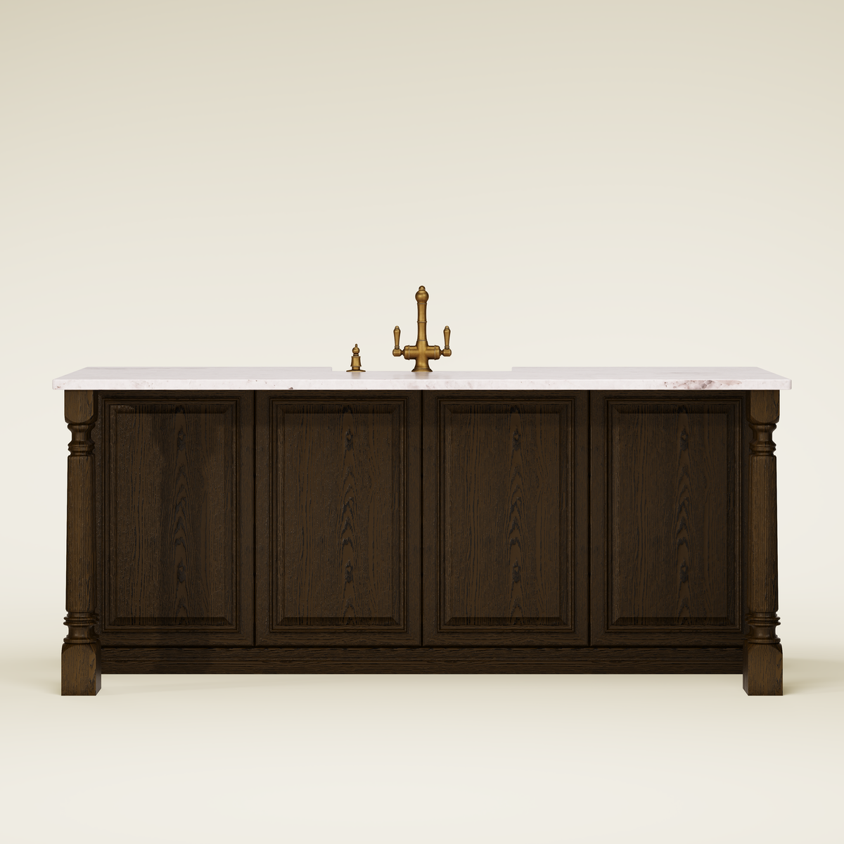 Custom Stone Kitchen Island
