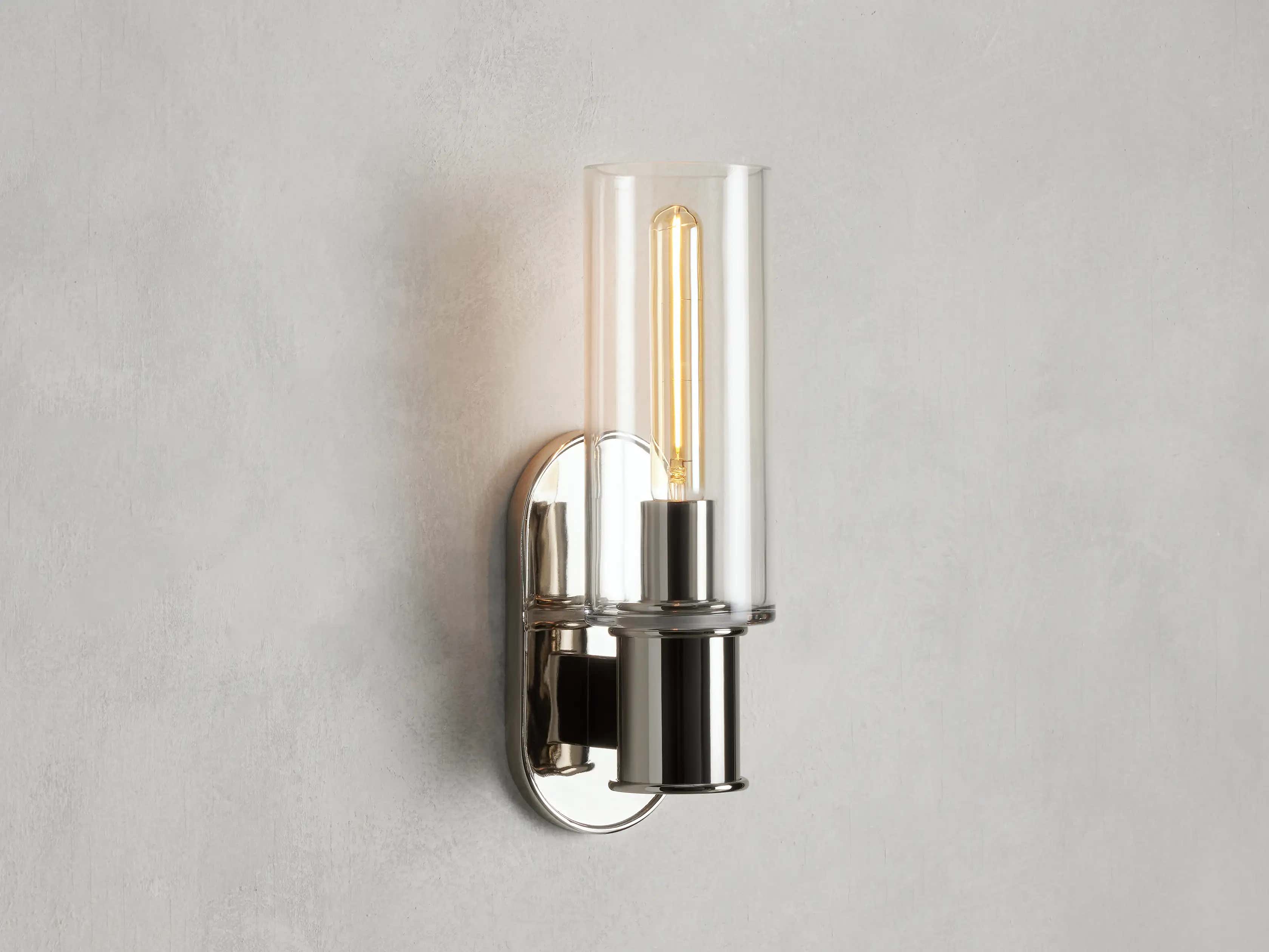 Harrlin Sconce in Clear Nickel