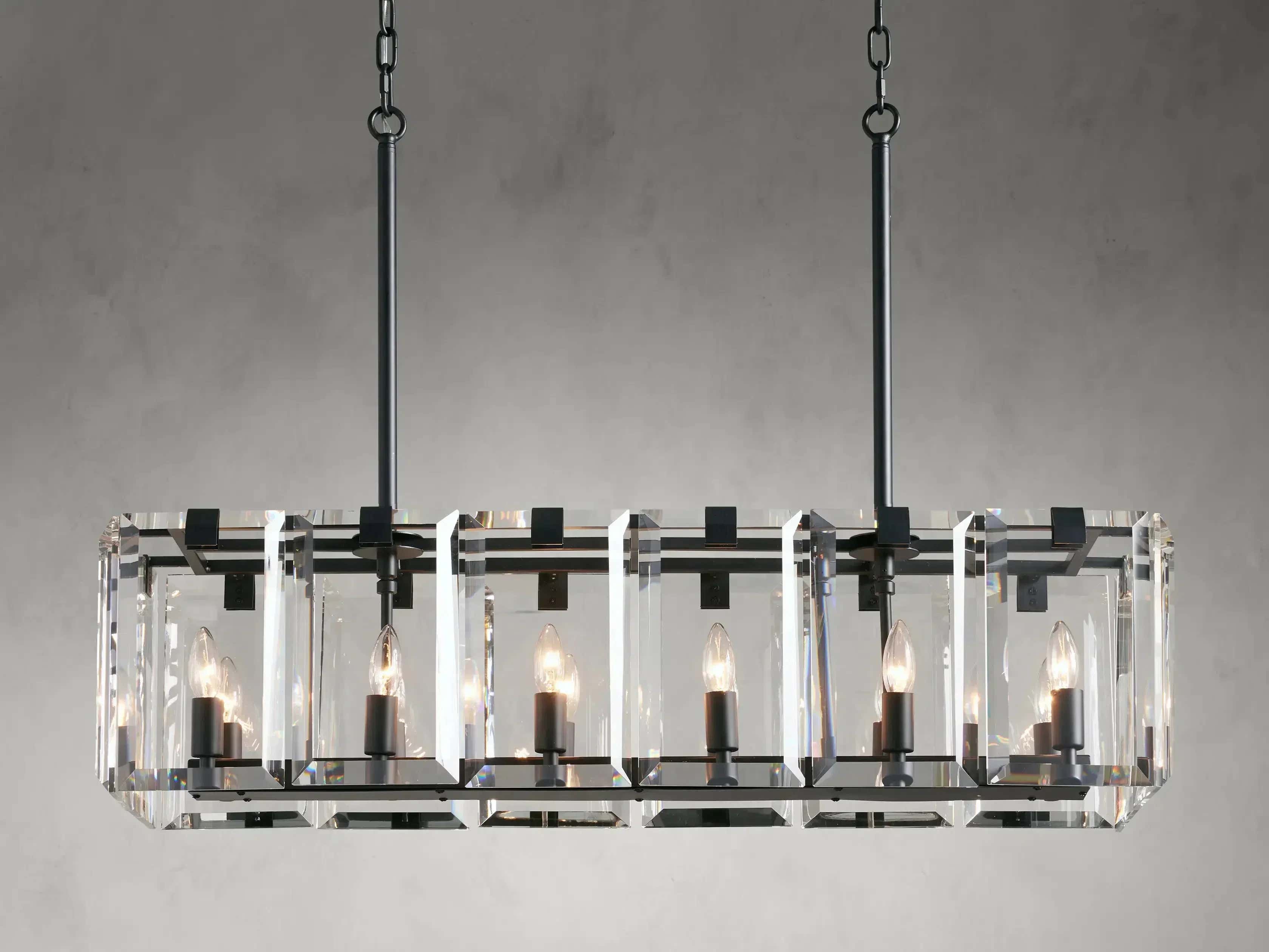 Amaya Rectangular Chandelier 40" 53"