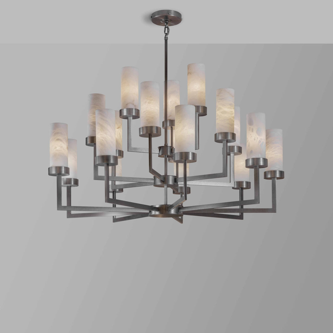 Three Tier Compass Alabaster Chandelier