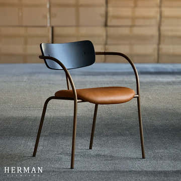 Antique Designer Metal Lounge Chair