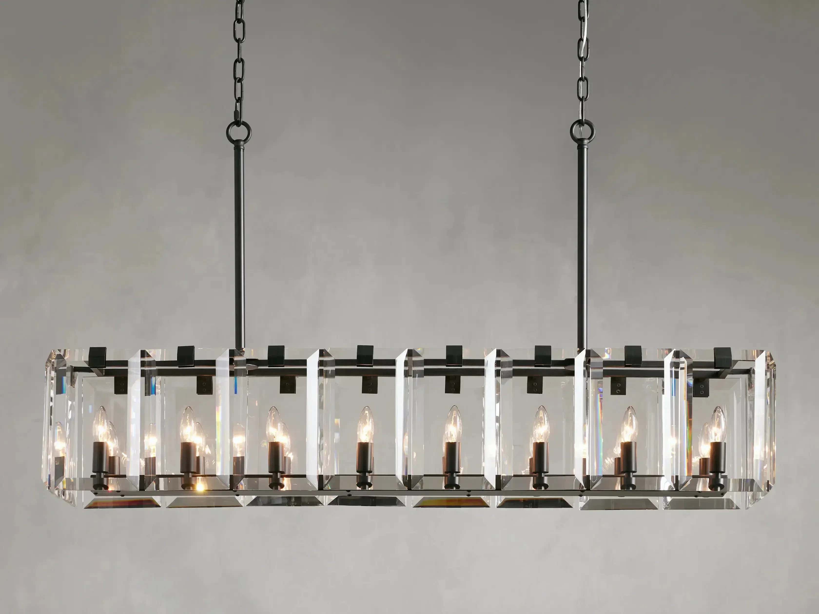 Amaya Rectangular Chandelier 40" 53"