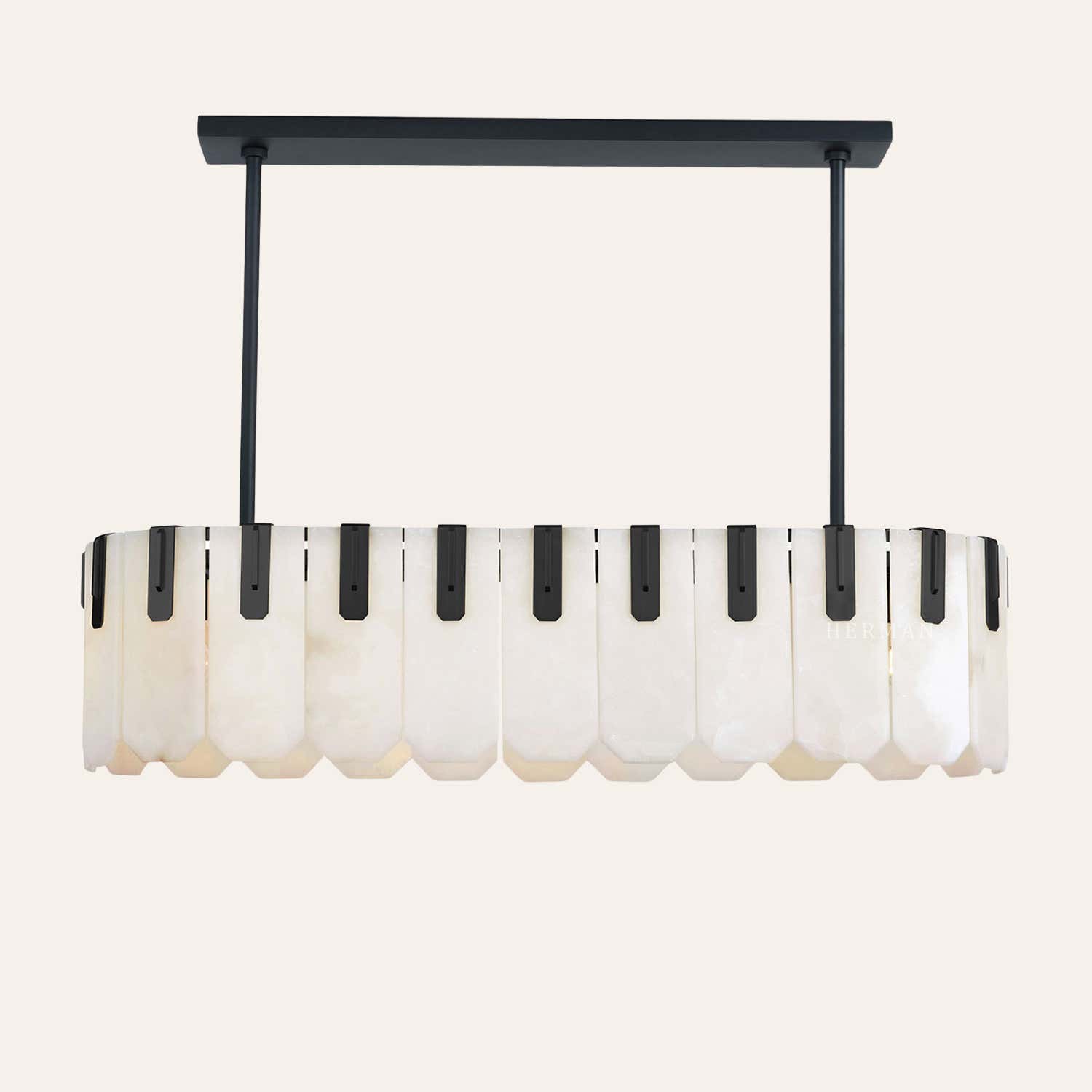 Nadia Alabaster Linear Chandelier 42" Width