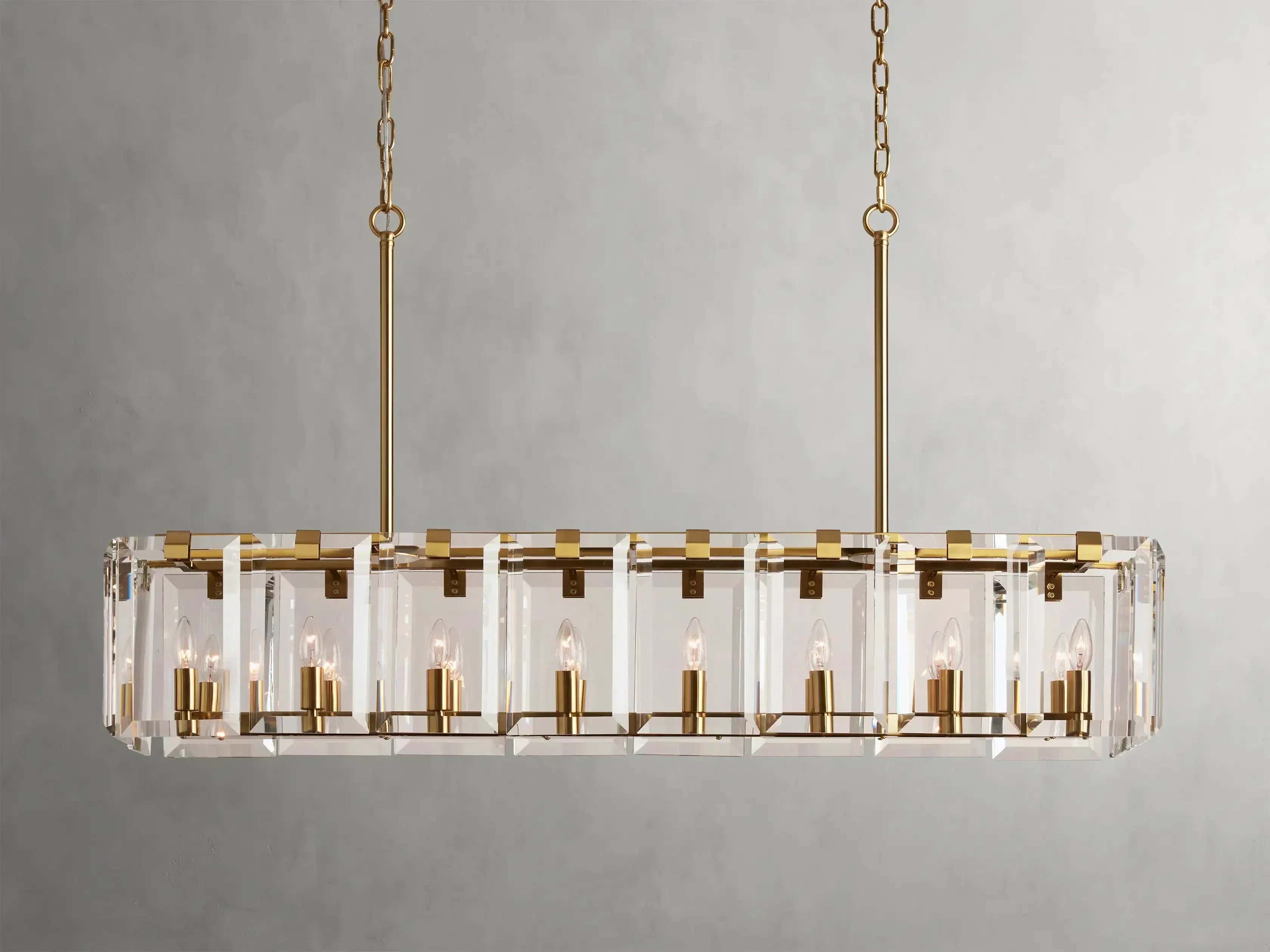Amaya Rectangular Chandelier 40" 53"