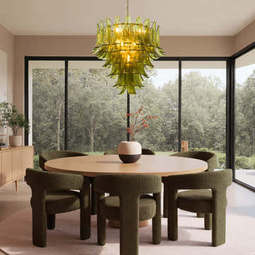 Green Petalo Murano Chandelier