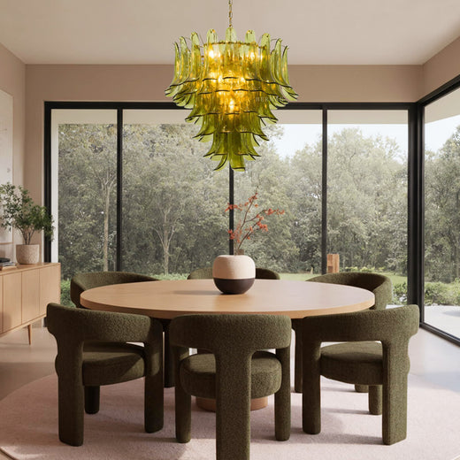 Green Petalo Murano Chandelier