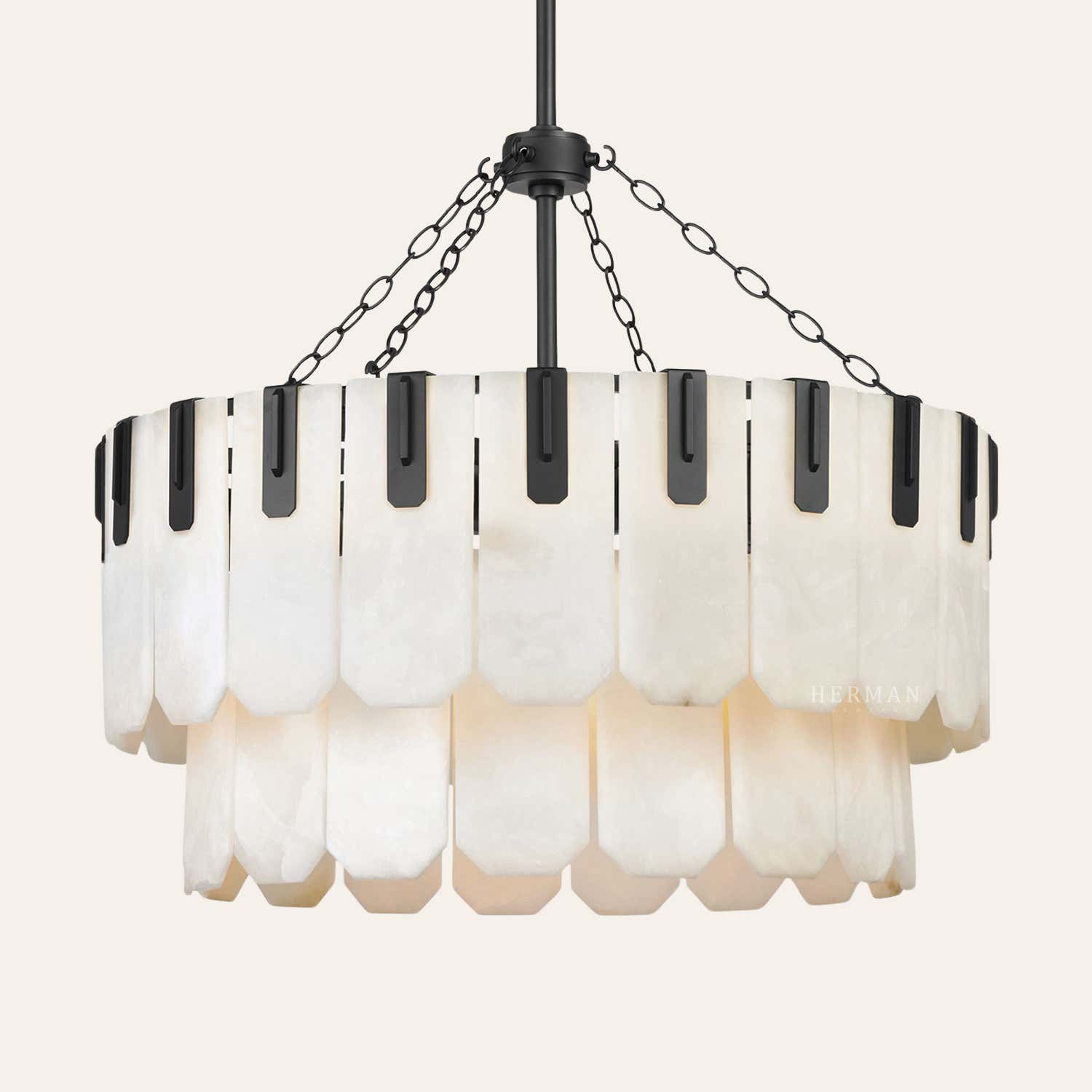 Nadia Alabaster Chandelier 30" 41"