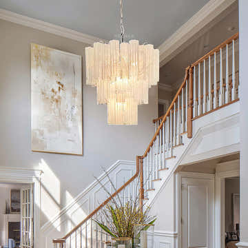 Murano Chandelier – 48 tubes – Alabaster White