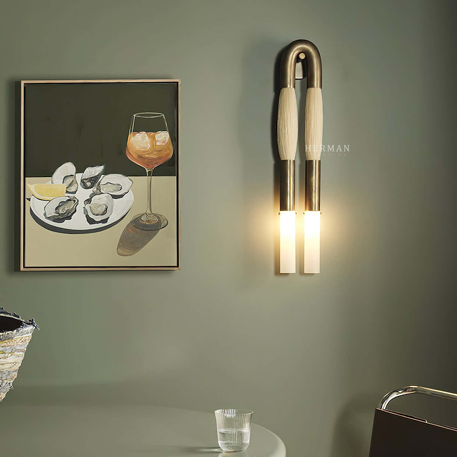 Double Head Antonia Horsehair Sconce