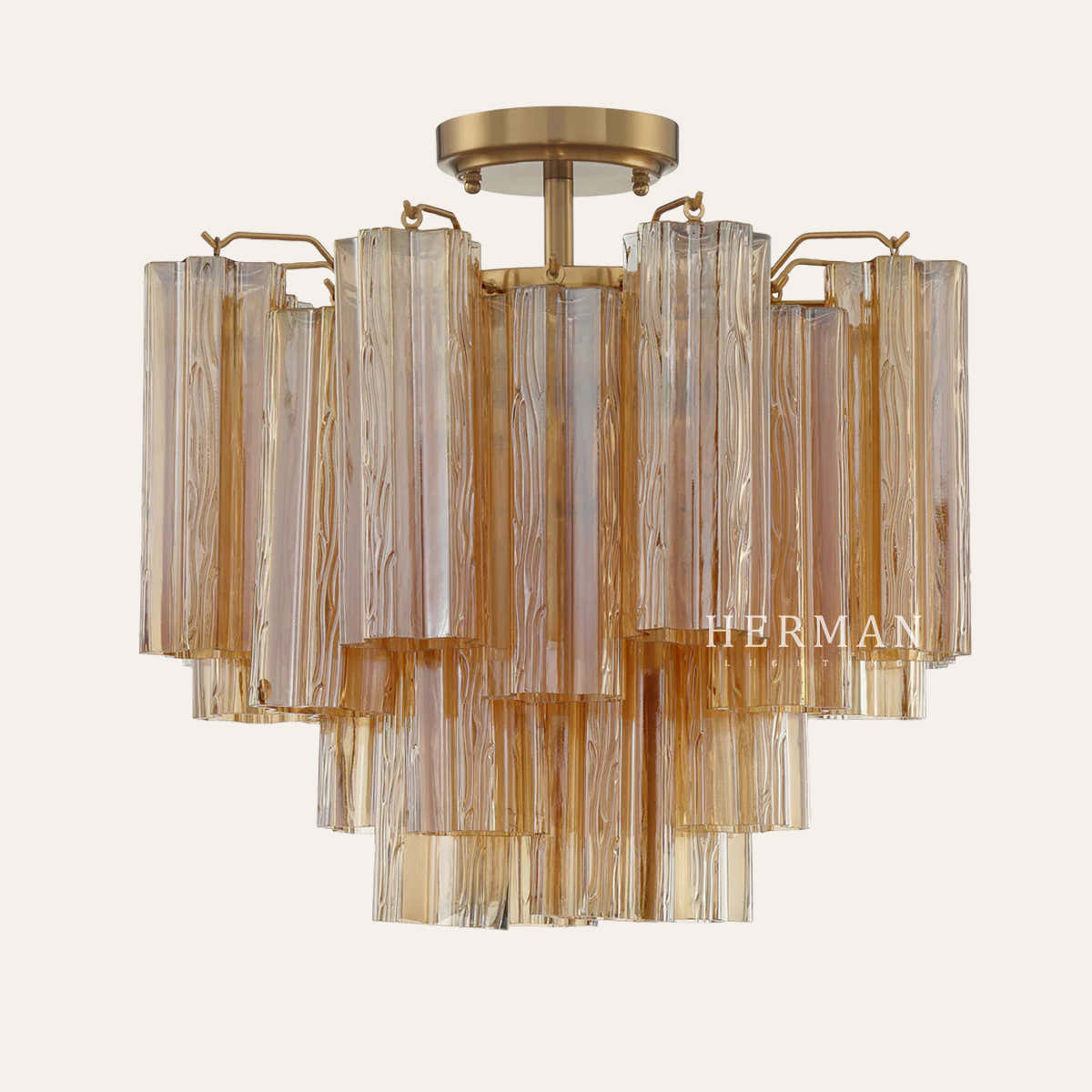 Addis Murano Glass Semi-Flush Ceiling Mount 17''W