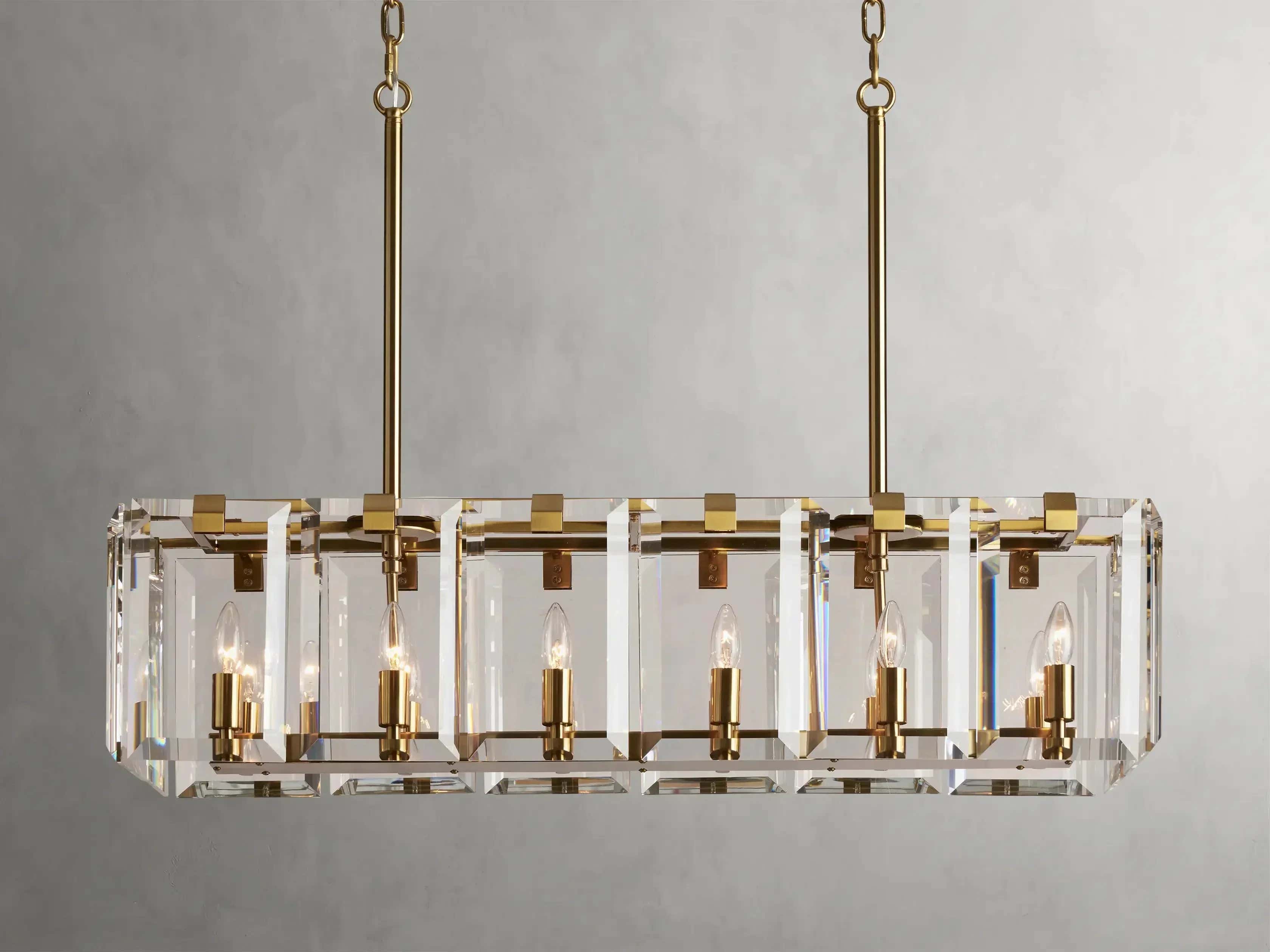 Amaya Rectangular Chandelier 40" 53"