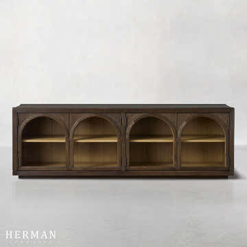 Hattie Media Console in Oak 80"W