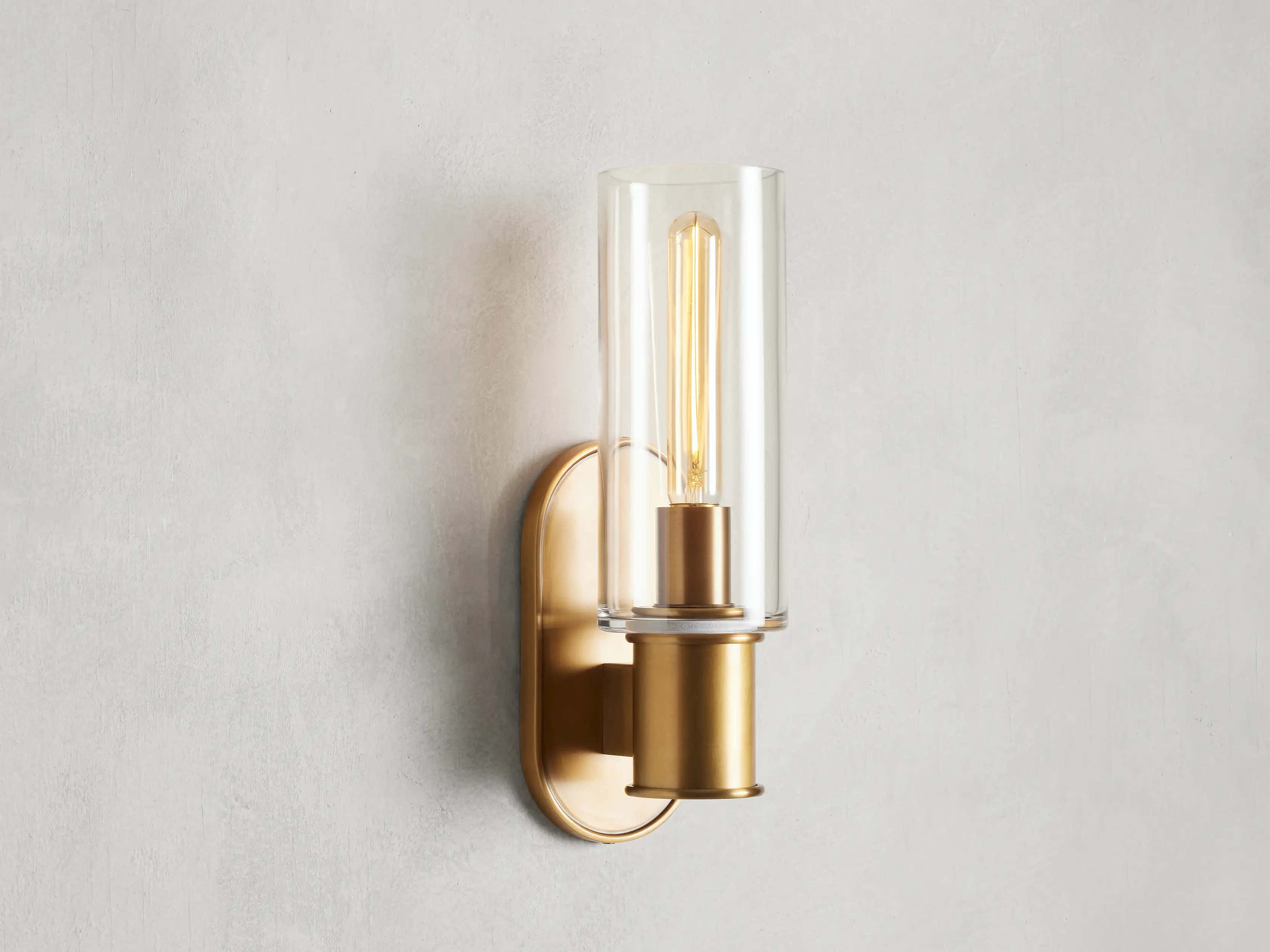 Harrlin Sconce in Clear Brass