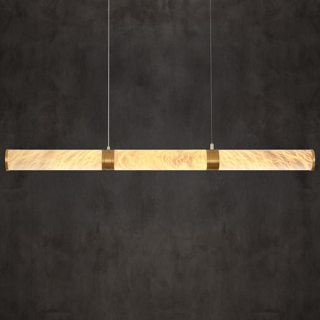 Cylinder Alabaster Chandelier-Gold