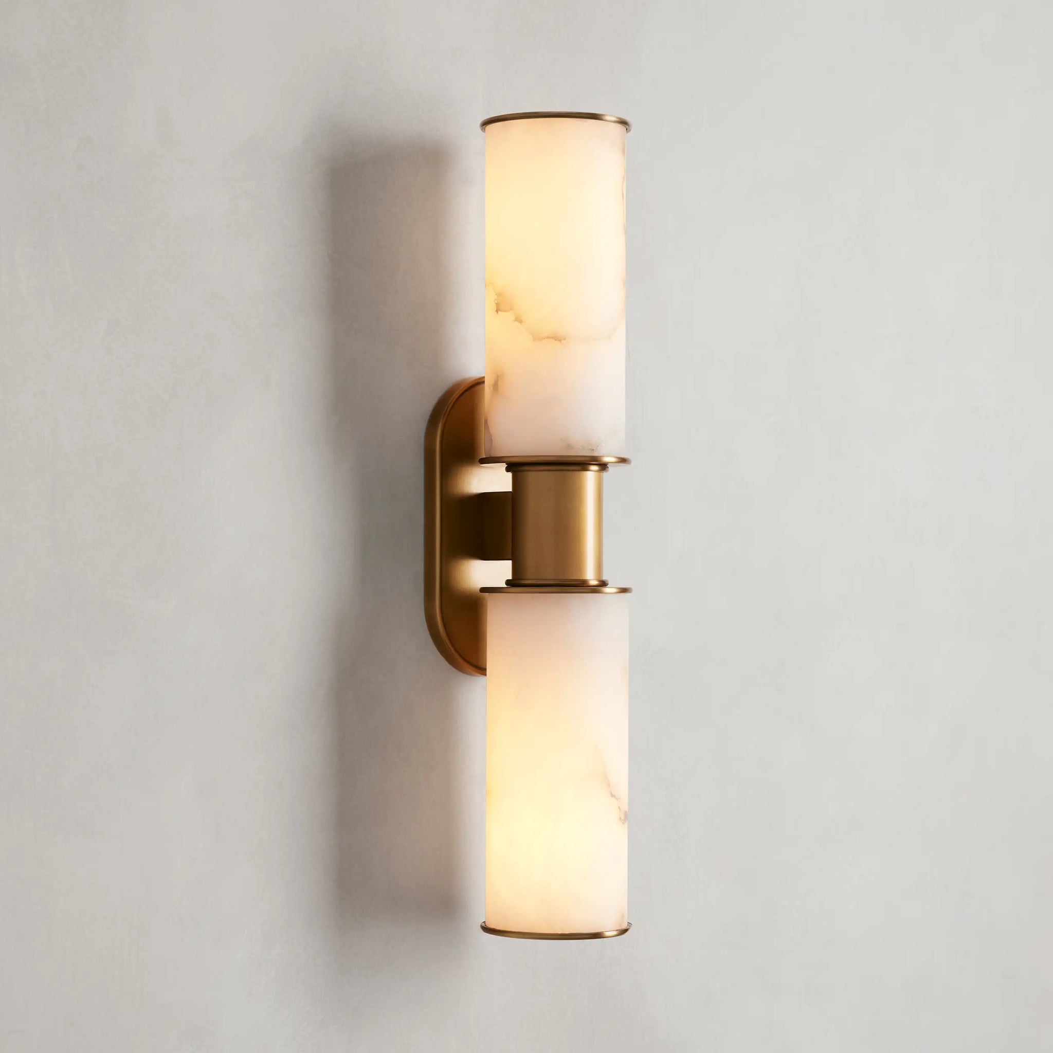 Harrlin Double Sconce in Alabaster