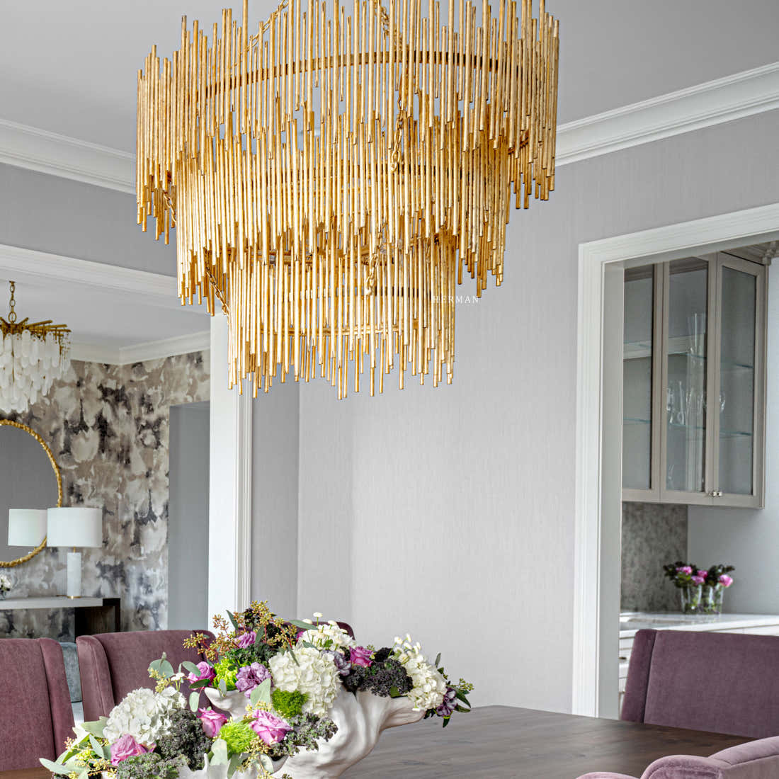 Althely 12 Lights  3- Tier Chandelier 35" W