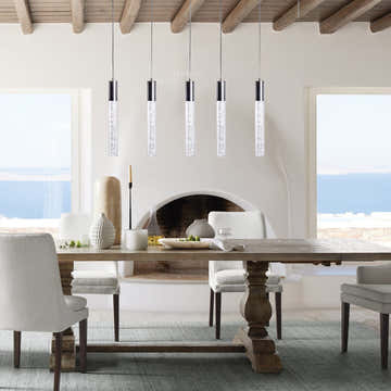 Sparkling Night Cylinder Chandelier // 5 Light
