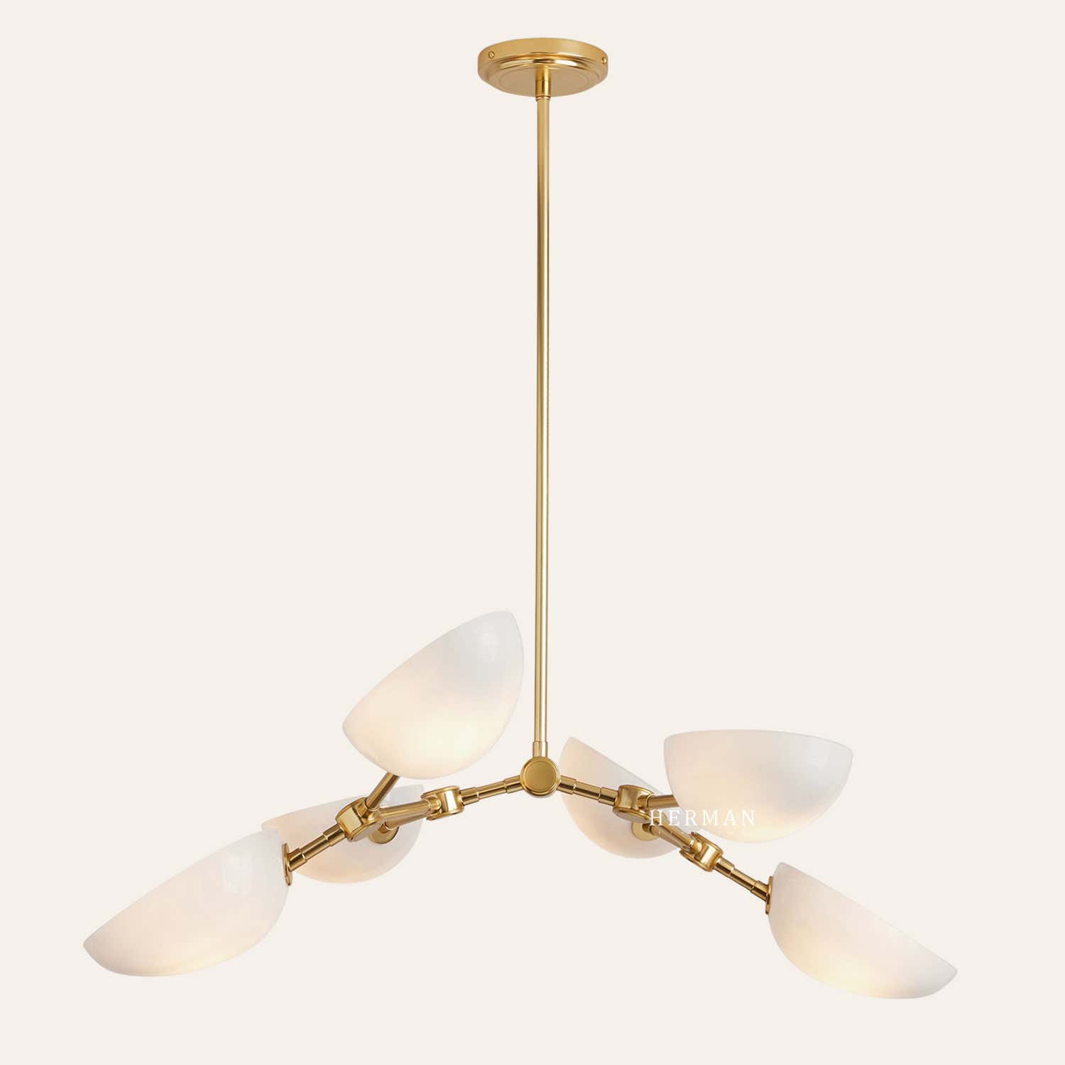 Argus Glass Chandelier 32" Width