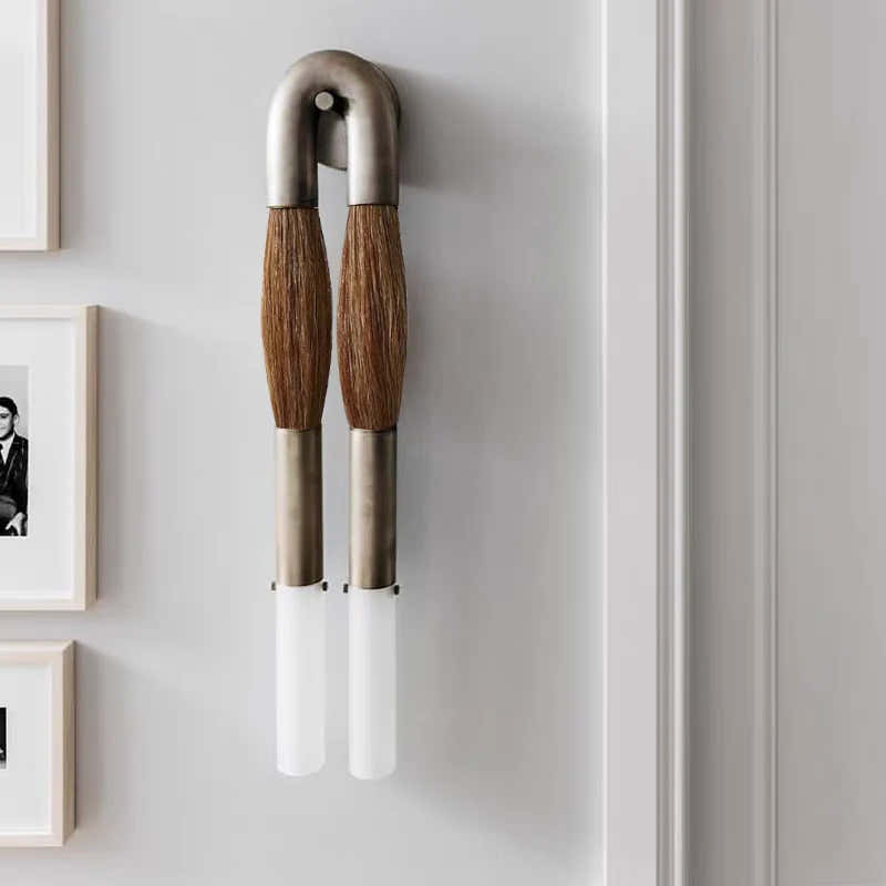 Double Head Antonia Horsehair Sconce