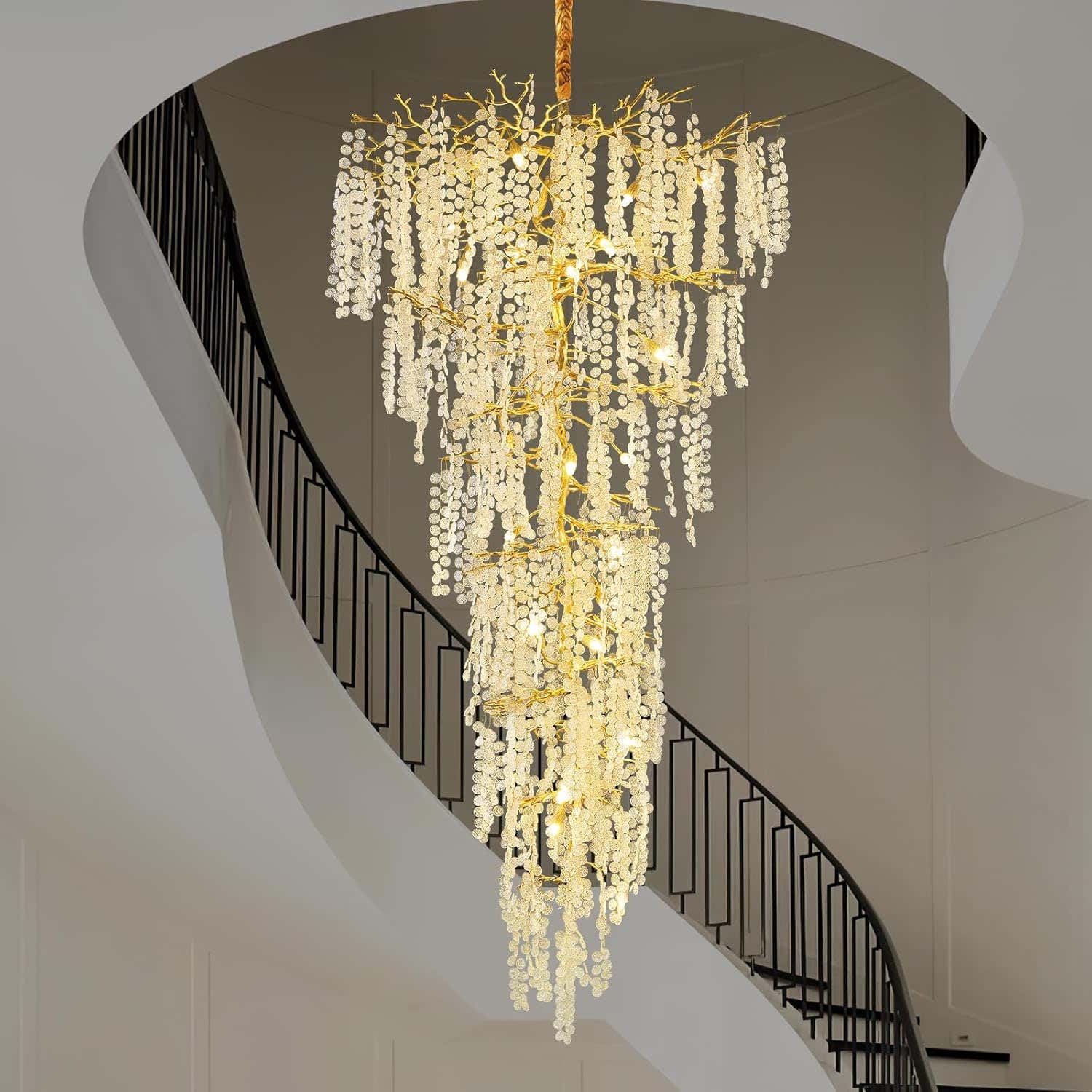 Modern Crystal Tree Branch Chandelier 134"