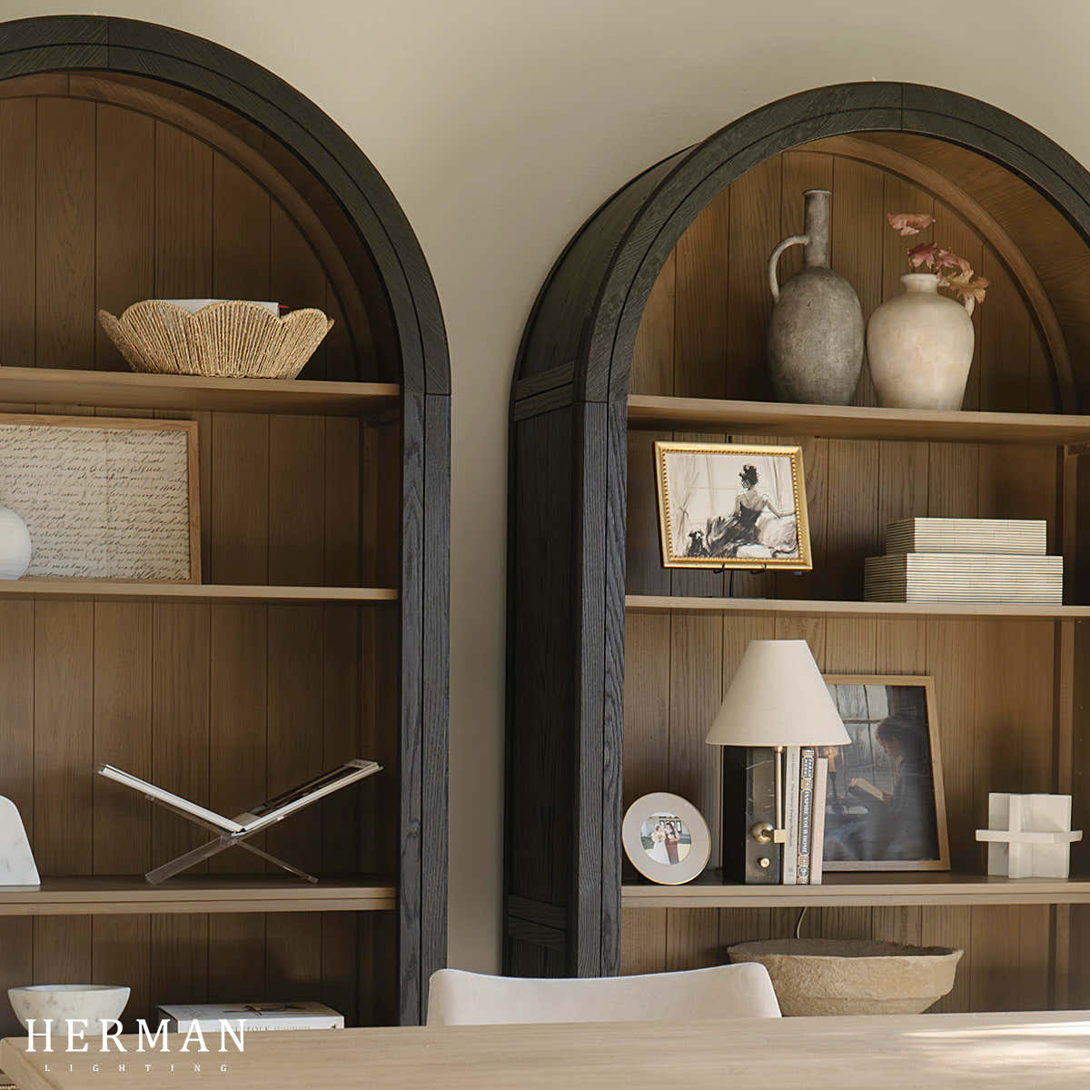 Hattie Open Bookcase in Oak 36"W 46"W