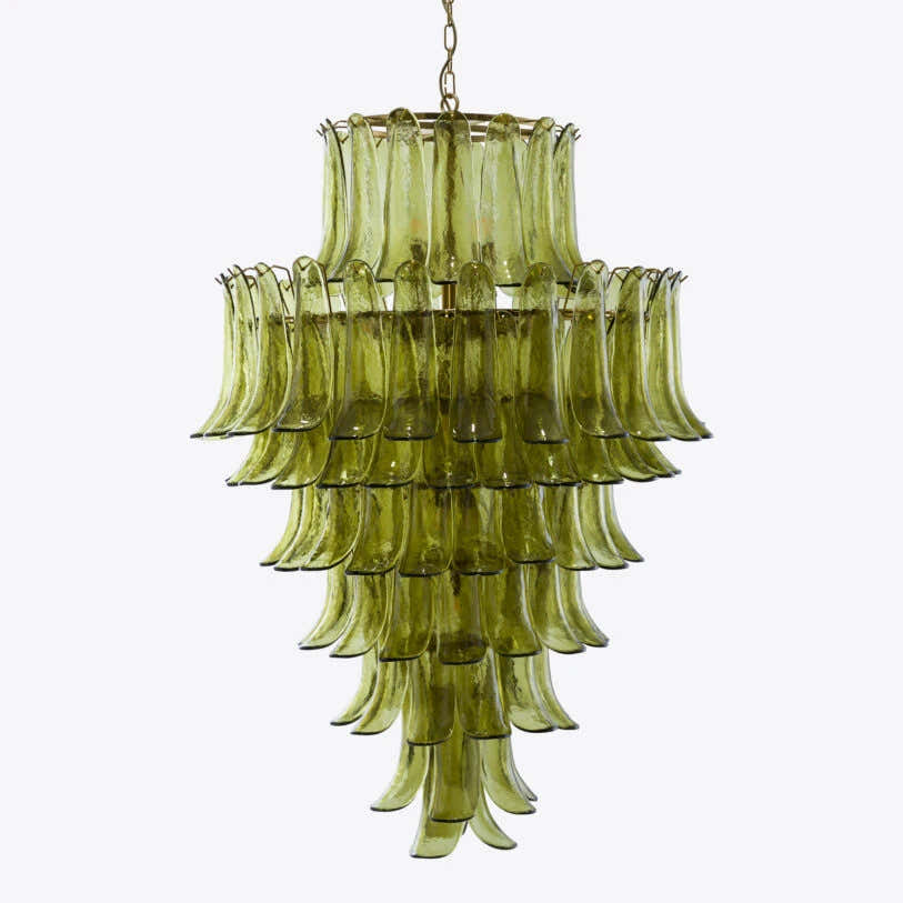 Green Petalo Murano Chandelier