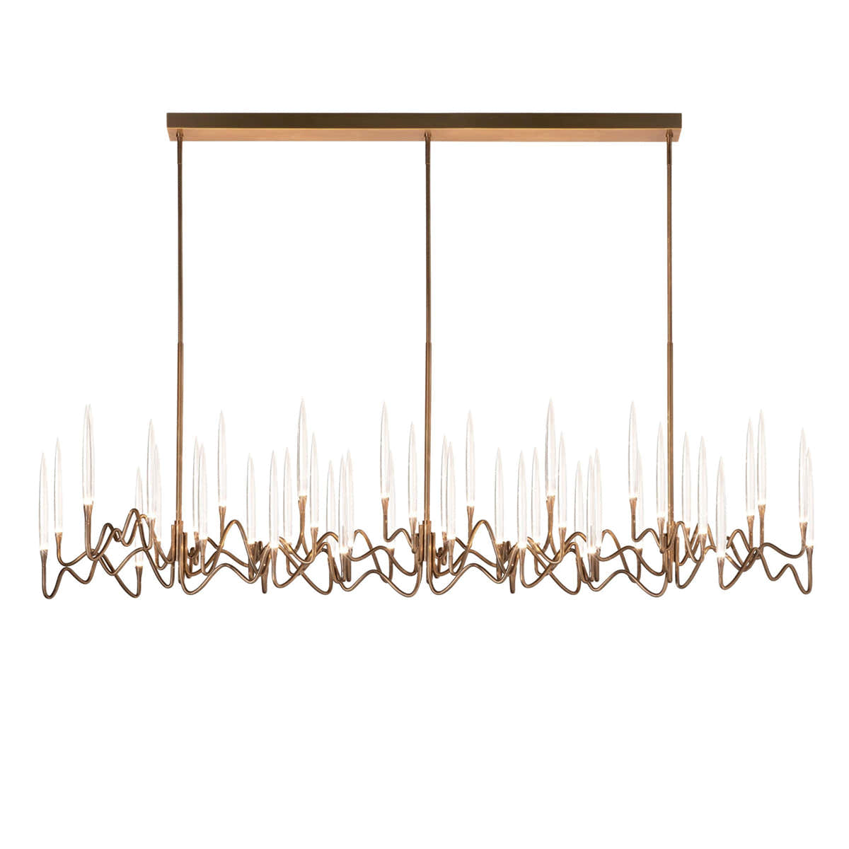 Custom Size Pezzo Crystal Long Chandelier L70''