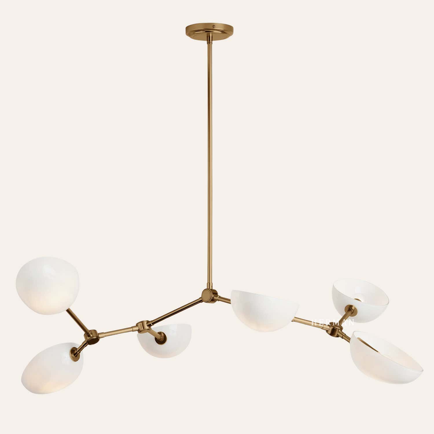 Argus Glass Chandelier 45" Width