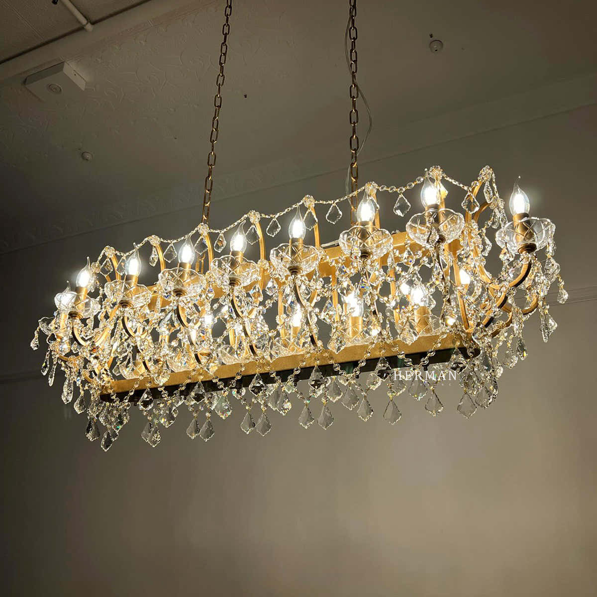 Rocaille Iron & Crystal Chandelier