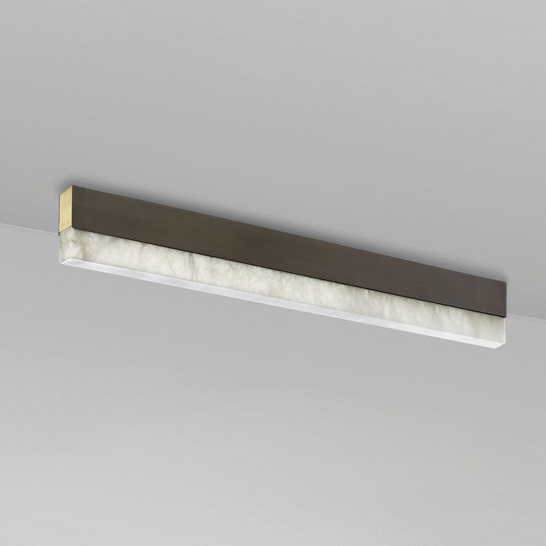 Artes Ceiling Mounted Alabaster Bathroom Light