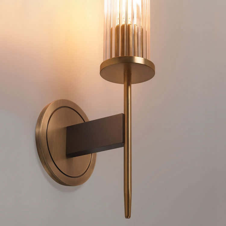 Candles Glass Shade Wall Sconce
