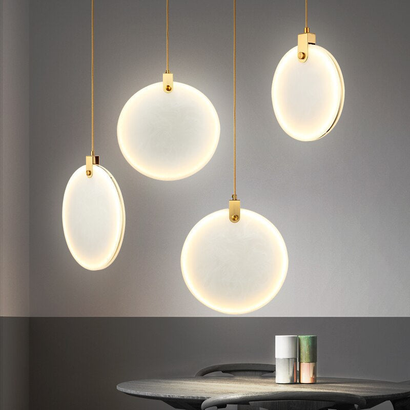 Moon Shade Lorry  Natural Marble Pendant Light