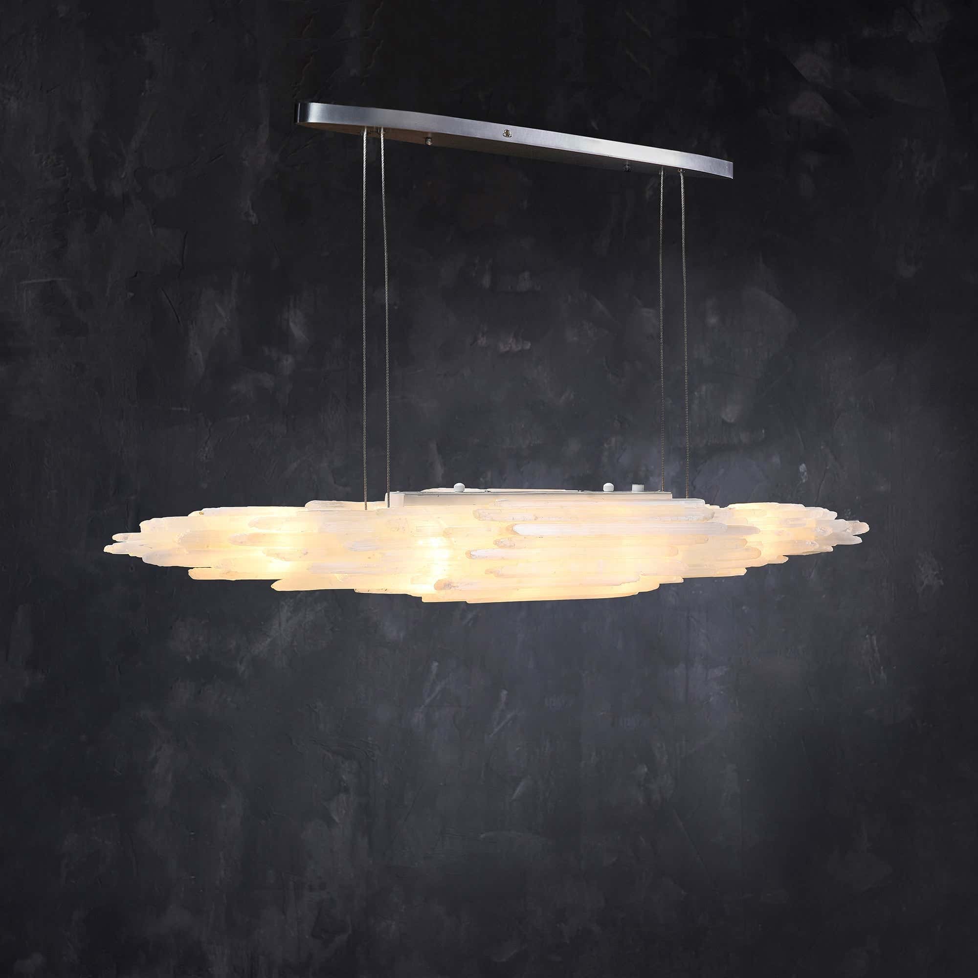 Art Selenite Small Chandelier